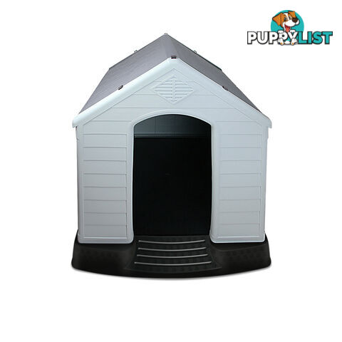 99CM Weatherproof Plastic Dog Kennel Pet Puppy Outdoor Indoor Garden Dog House