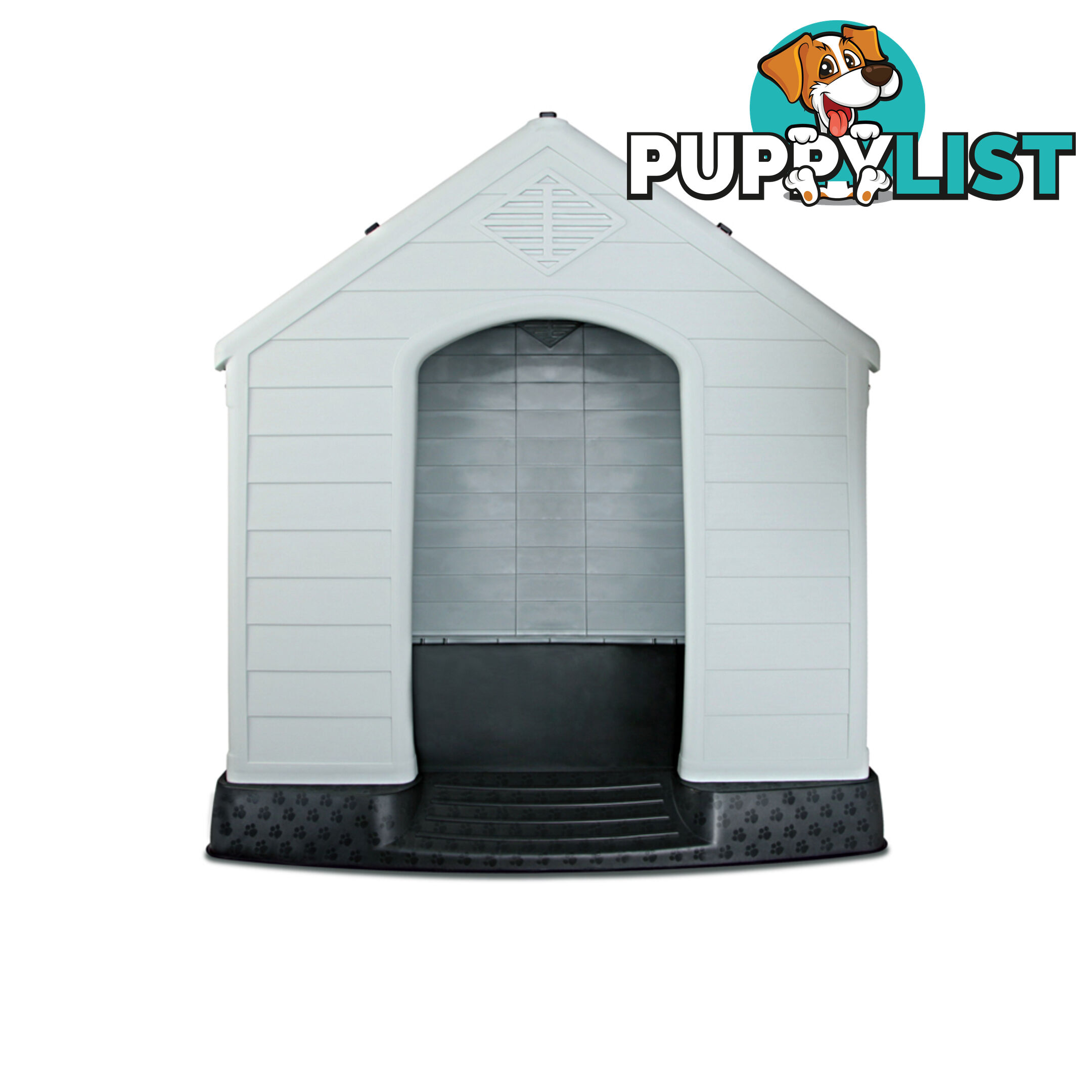 99CM Weatherproof Plastic Dog Kennel Pet Puppy Outdoor Indoor Garden Dog House