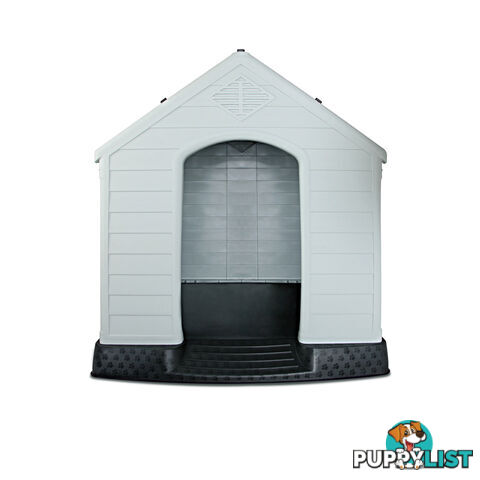 99CM Weatherproof Plastic Dog Kennel Pet Puppy Outdoor Indoor Garden Dog House