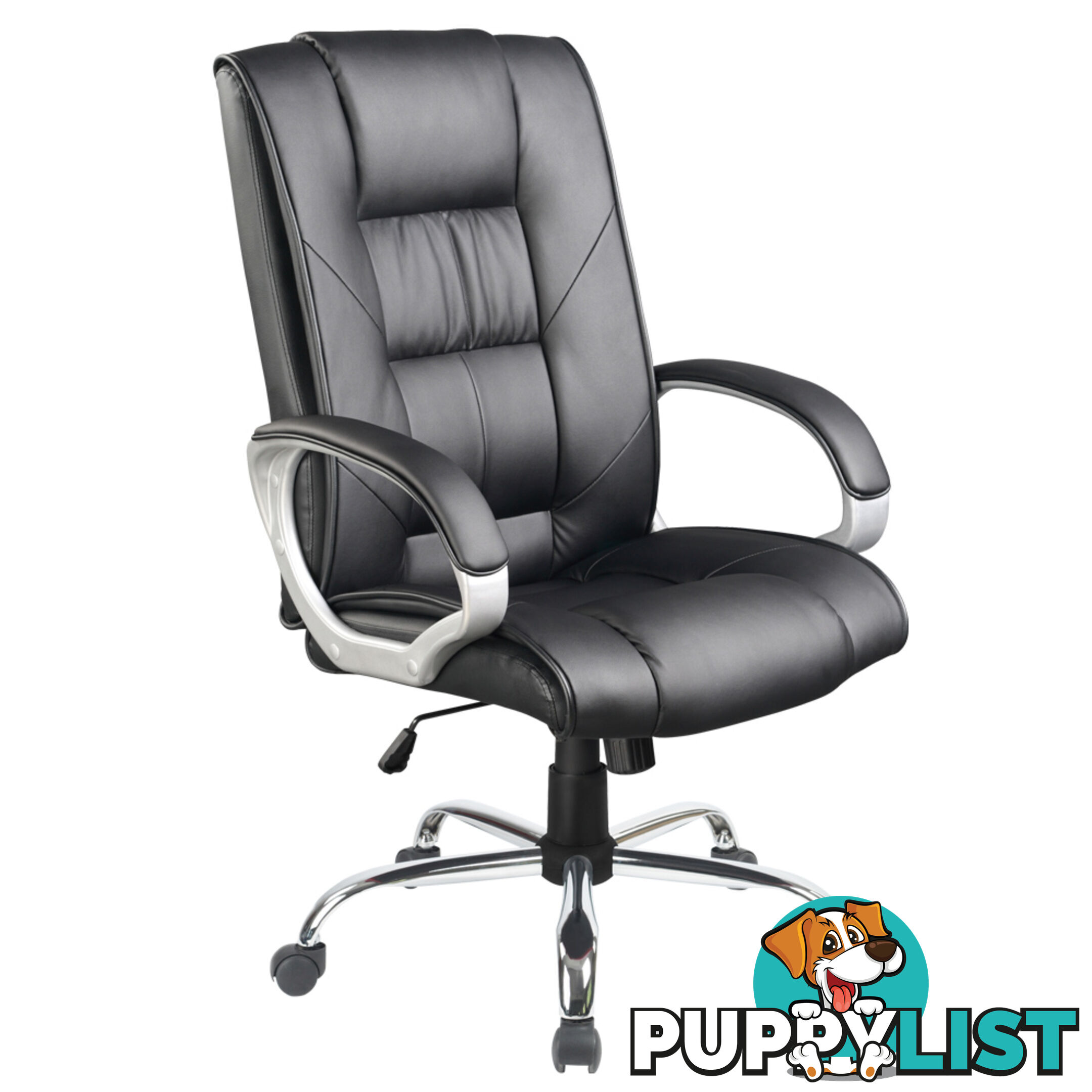 Executive PU Leather High Back Office Computer Chair Black