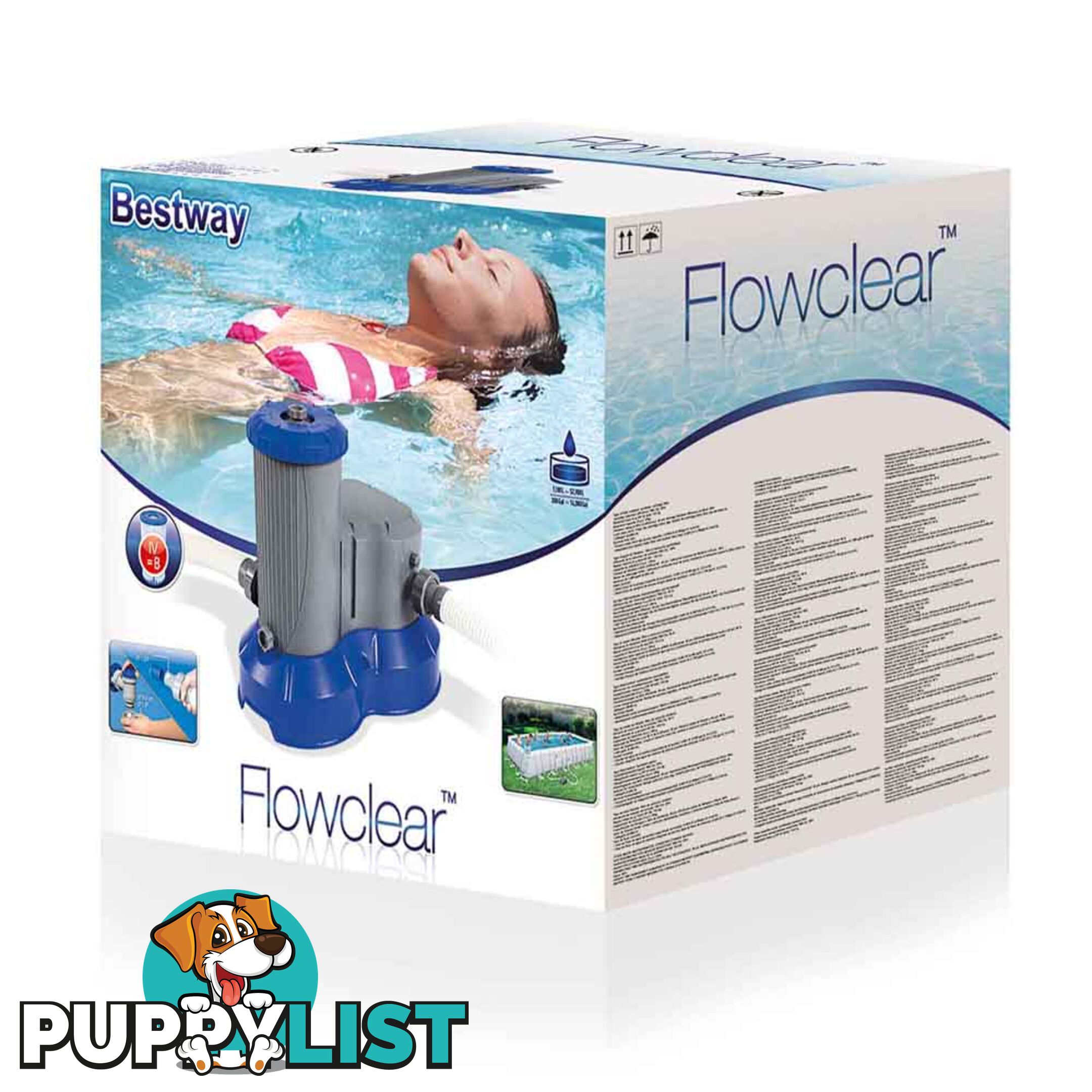 Swimming Pool FlowClear Water Pump Sand Filter Pump - Free Cartridge 9,436L/H