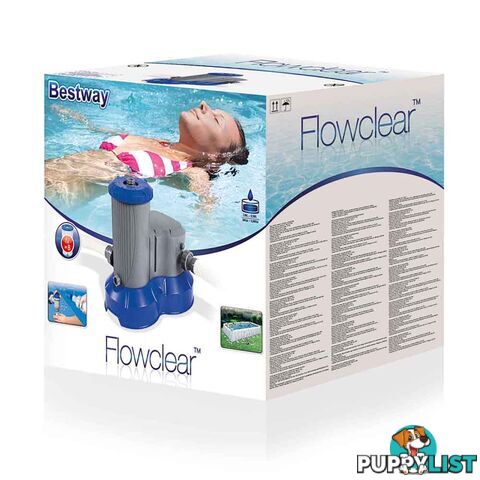 Swimming Pool FlowClear Water Pump Sand Filter Pump - Free Cartridge 9,436L/H