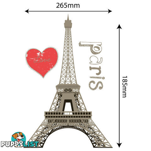 Medium Size Paris Eiffel Tower Wall Stickers - Totally Movable