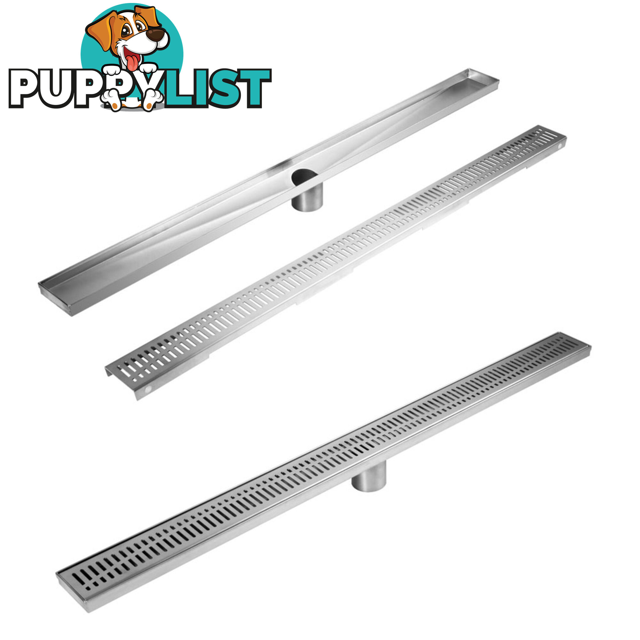 Wave Line Stainless Steel Shower Grate Waste Linear Bathroom Drain Floor 900mm