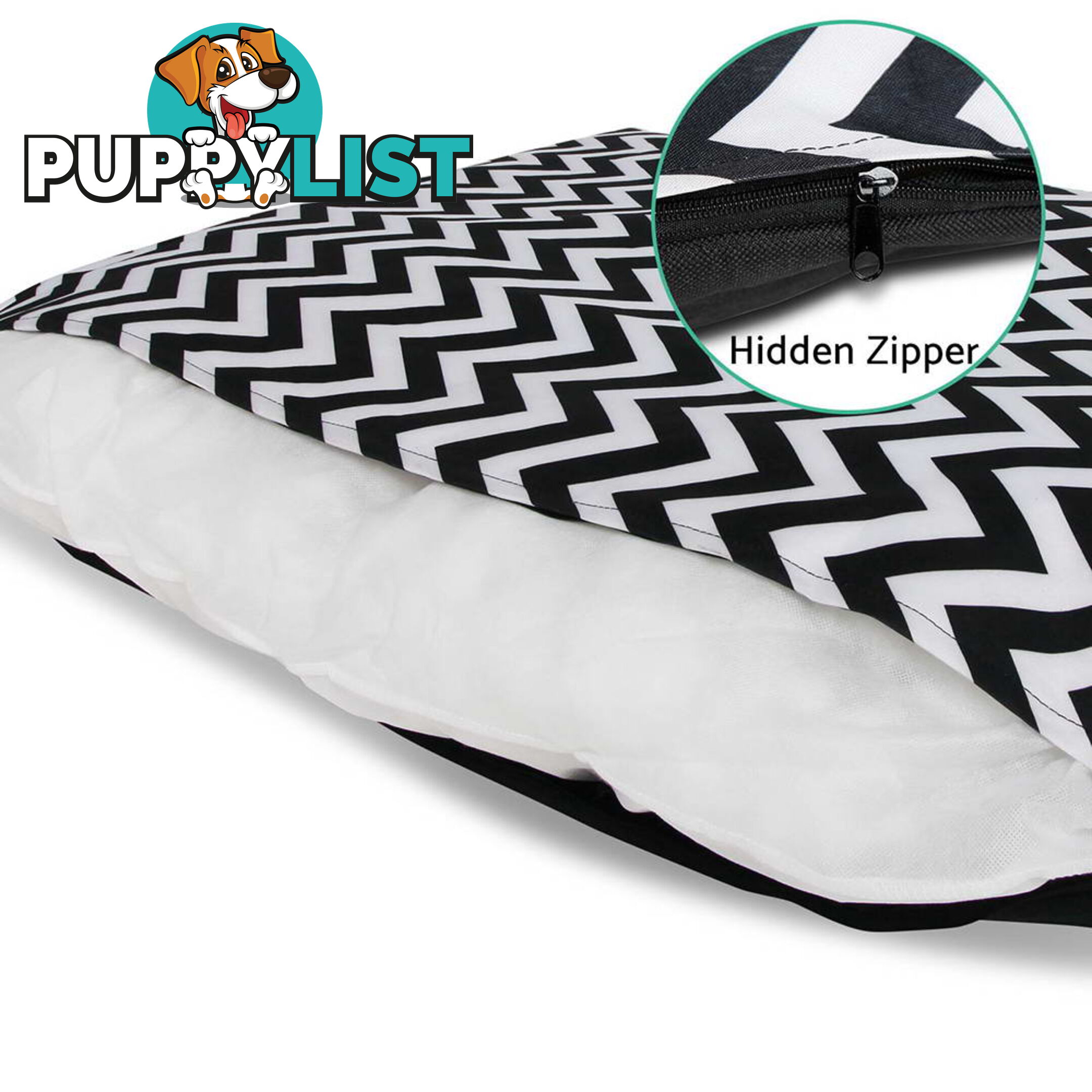 Washable Wavy Stripe Heavy Duty Pet Bed - XLarge