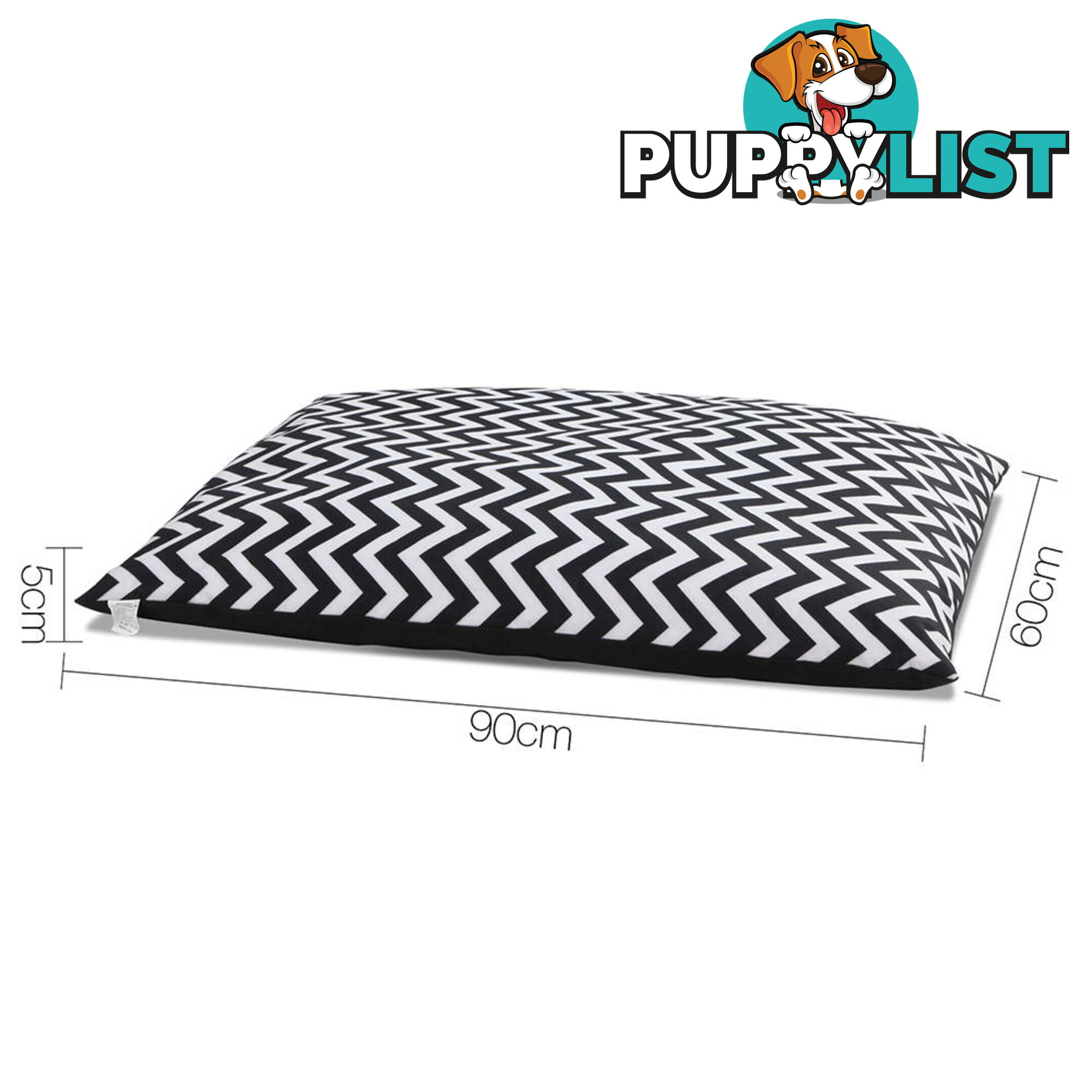 Washable Wavy Stripe Heavy Duty Pet Bed - XLarge