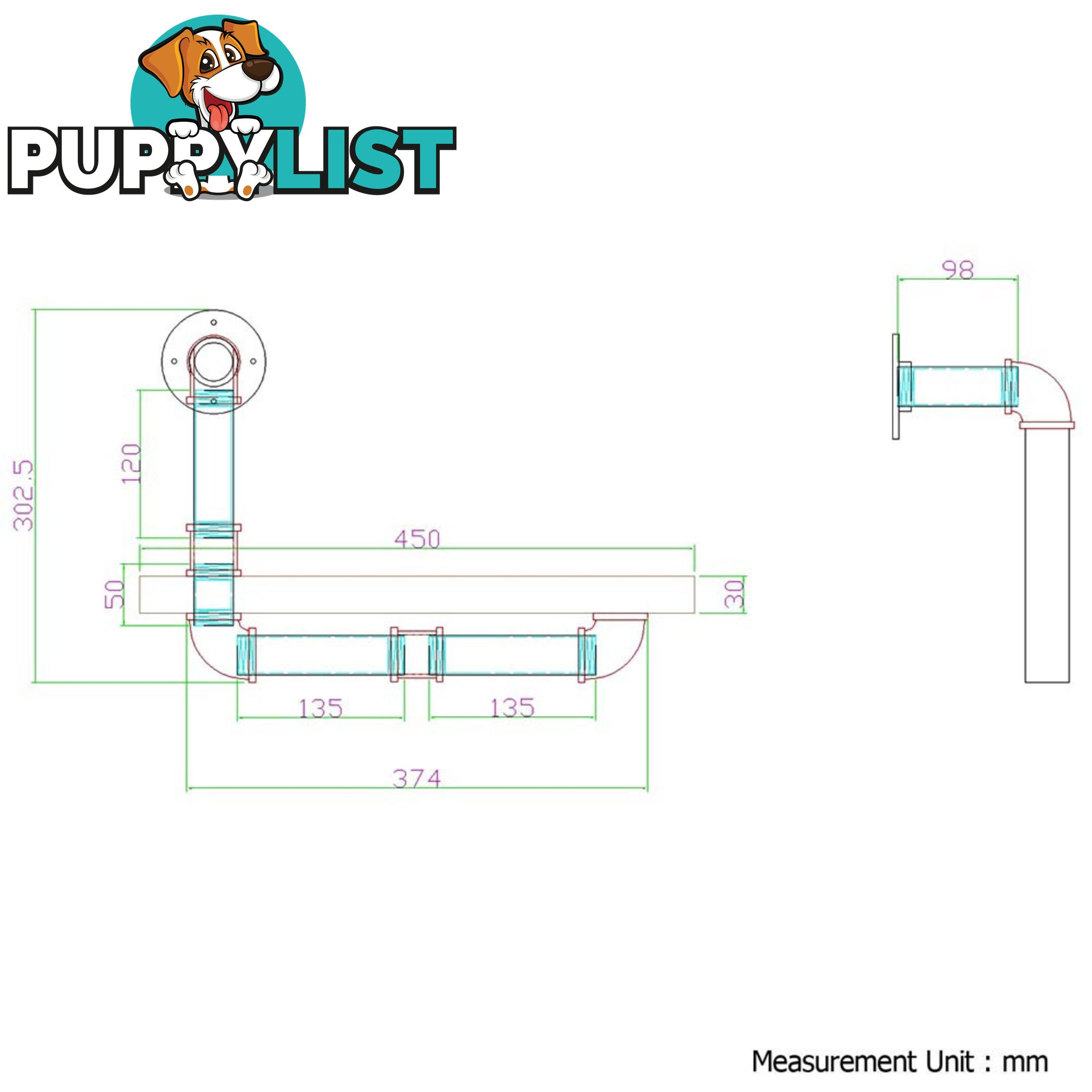 Rustic Industrial DIY Floating Pipe Shelf