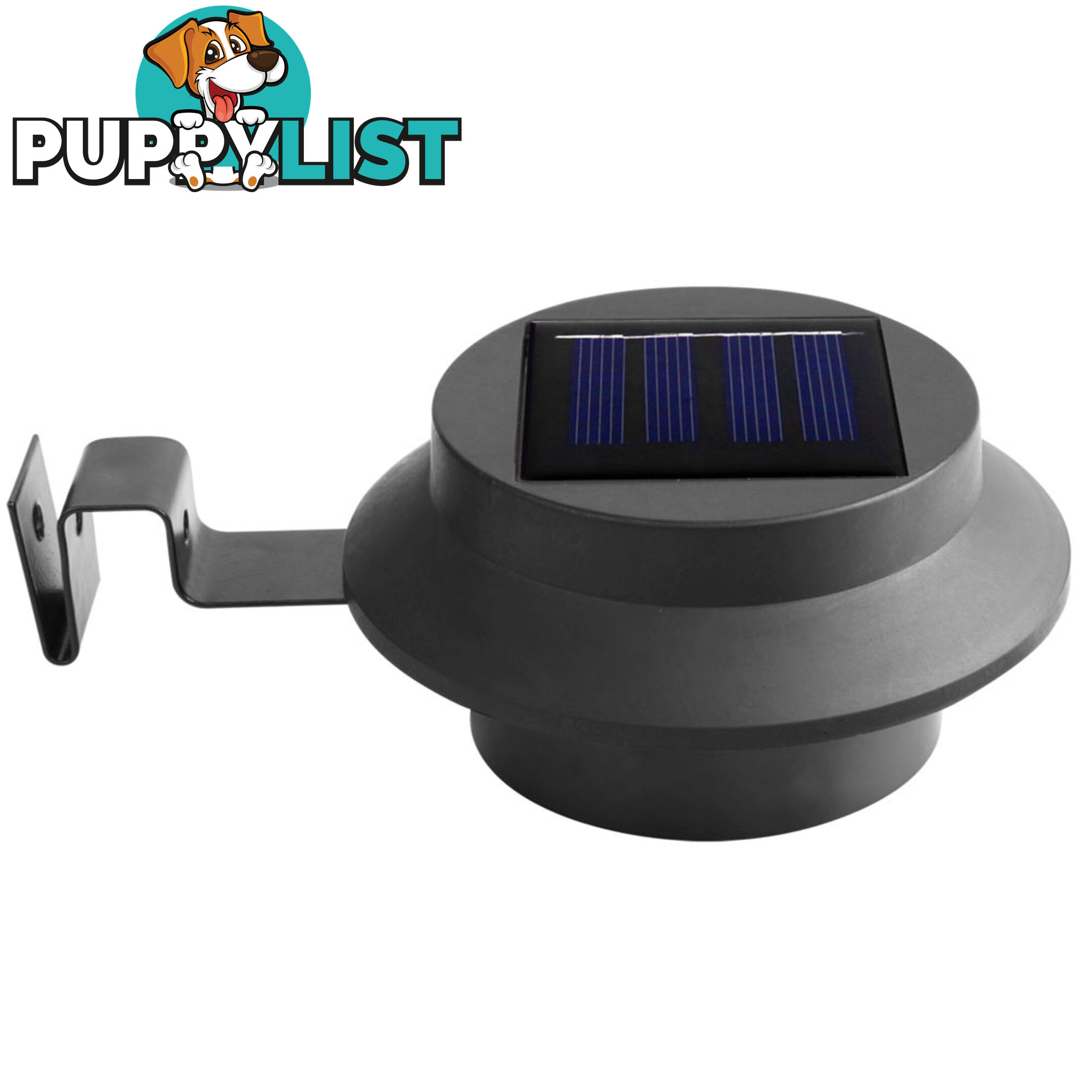 Set of 8 Solar Gutter Light - Black