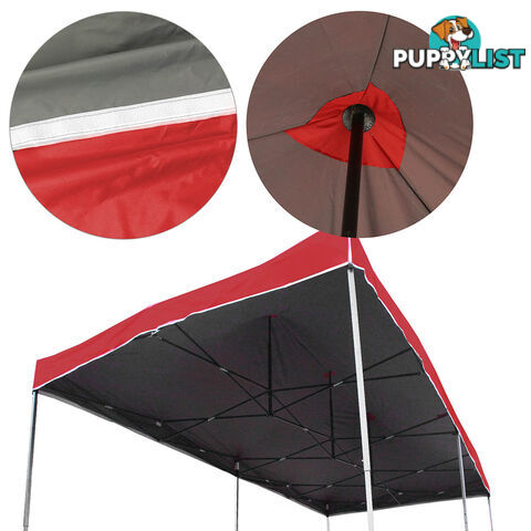 3m x 6m Pop-up Garden Outdoor Gazebo Red