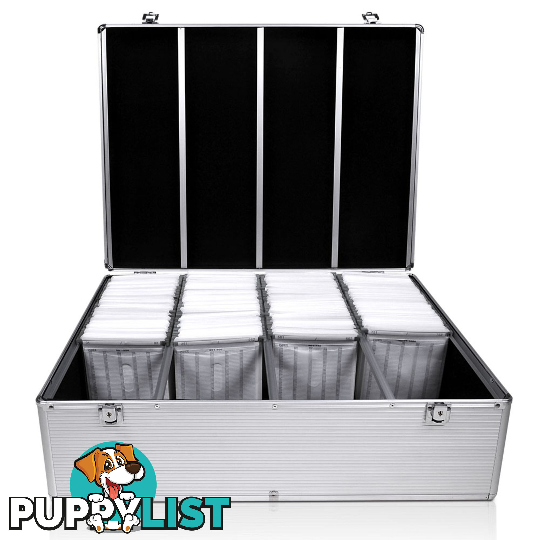 Aluminium CD DVD Bluray Storage Case Lock Box 1000 Discs SL Folder Holds