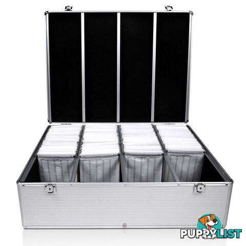 Aluminium CD DVD Bluray Storage Case Lock Box 1000 Discs SL Folder Holds