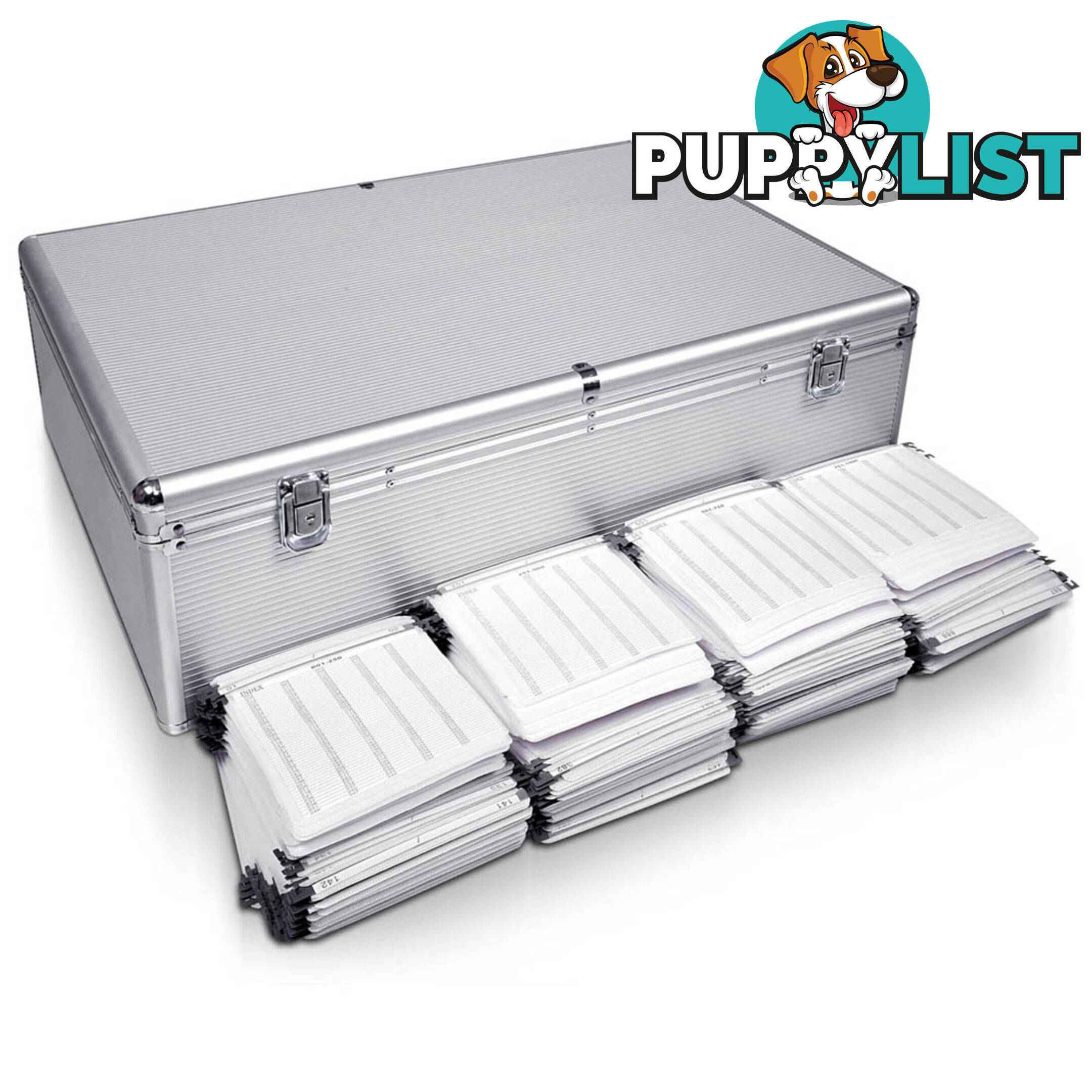 Aluminium CD DVD Bluray Storage Case Lock Box 1000 Discs SL Folder Holds