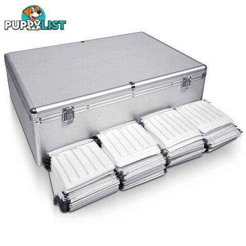 Aluminium CD DVD Bluray Storage Case Lock Box 1000 Discs SL Folder Holds