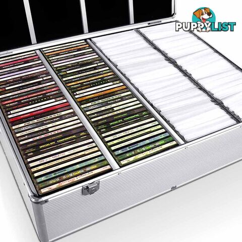 Aluminium CD DVD Bluray Storage Case Lock Box 1000 Discs SL Folder Holds