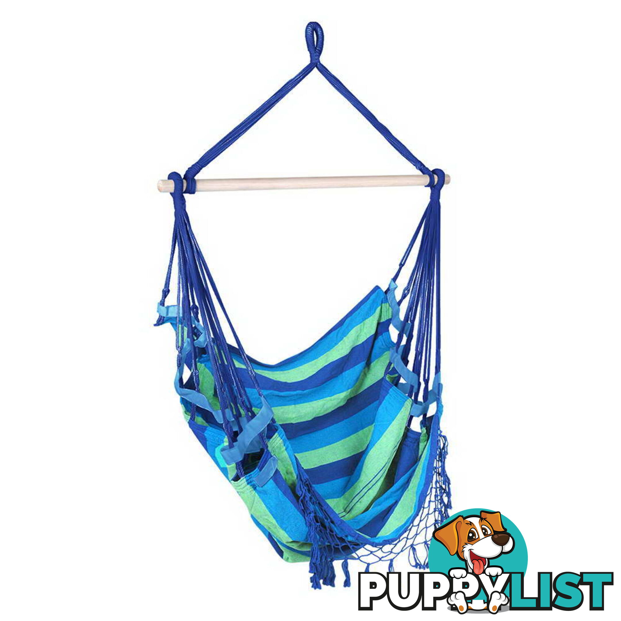 Ocean Blue Hanging Hammock Chair