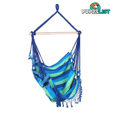 Ocean Blue Hanging Hammock Chair