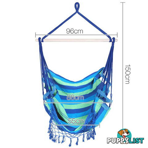 Ocean Blue Hanging Hammock Chair