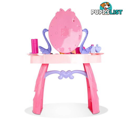 28 Piece Pretend Girls Kids Dressing Table Make Up Beauty Vanity Desk Toy Set