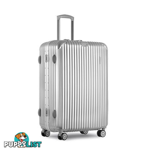 28inch Hard Shell Travel Luggage with TSA Lock Silver