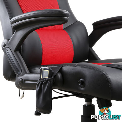 PU Leather Office Ergonomic Computer Chair 8 Point Massage Recliner Heated