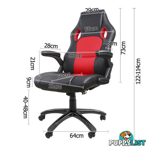 PU Leather Office Ergonomic Computer Chair 8 Point Massage Recliner Heated