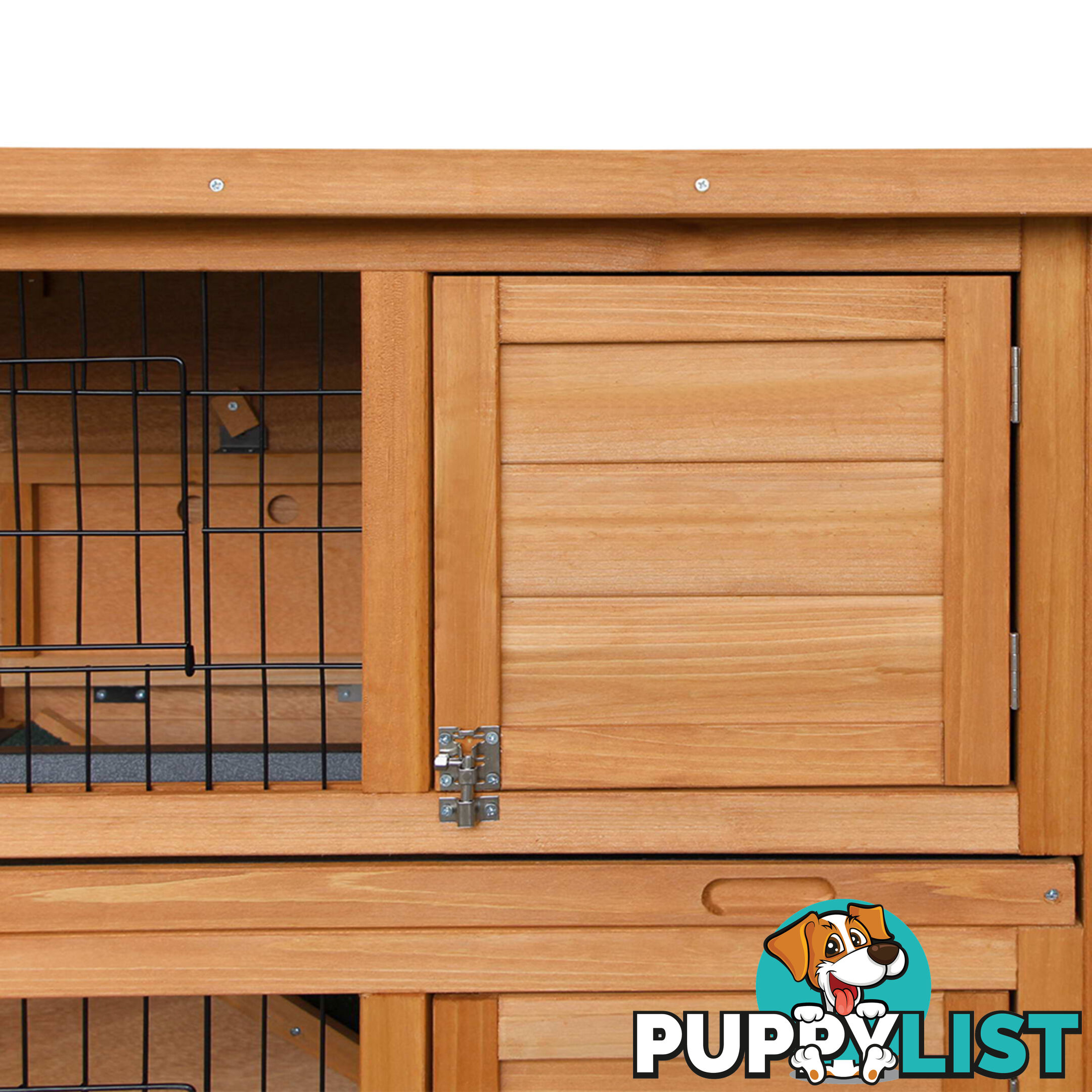 Double Storey Rabbit Hutch with Foldable Ramp