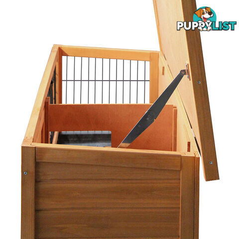 Double Storey Rabbit Hutch with Foldable Ramp