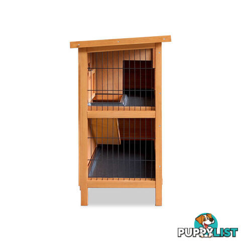 Double Storey Rabbit Hutch with Foldable Ramp