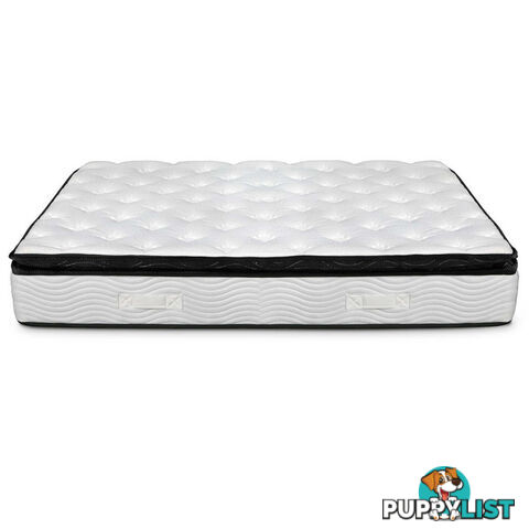 Luxury Mattress 28cm Natural Latex Pillow Top 5 Zone Pocket Spring Bedding Queen