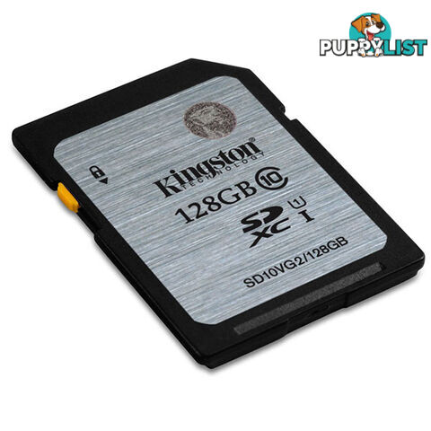 KINGSTON 128GB SDXC Class10 UHS-I 80MB/s Read Flash Card  Retail(SD10VG2/128GBFR)