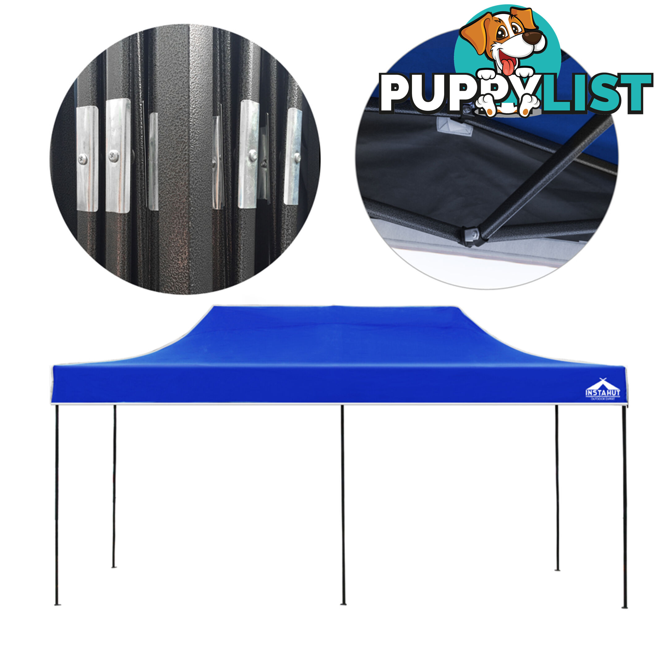 3X6 Pop Up Gazebo - Blue