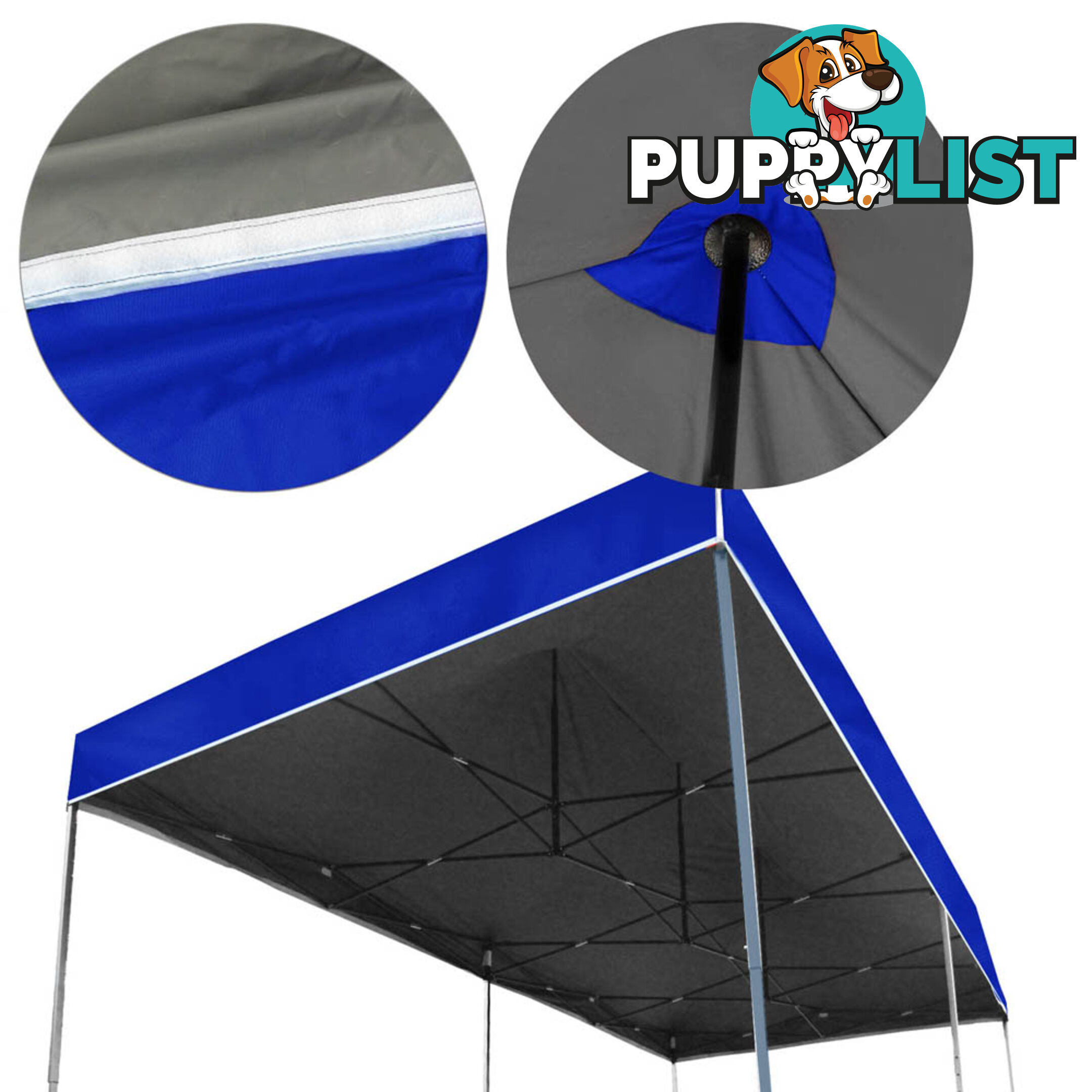 3X6 Pop Up Gazebo - Blue