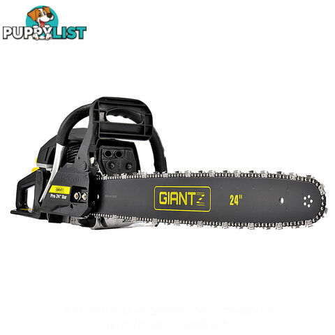 24'' Petrol Chainsaw 66cc E-start Bar Commercial Pruner Tree Log Chain Saw