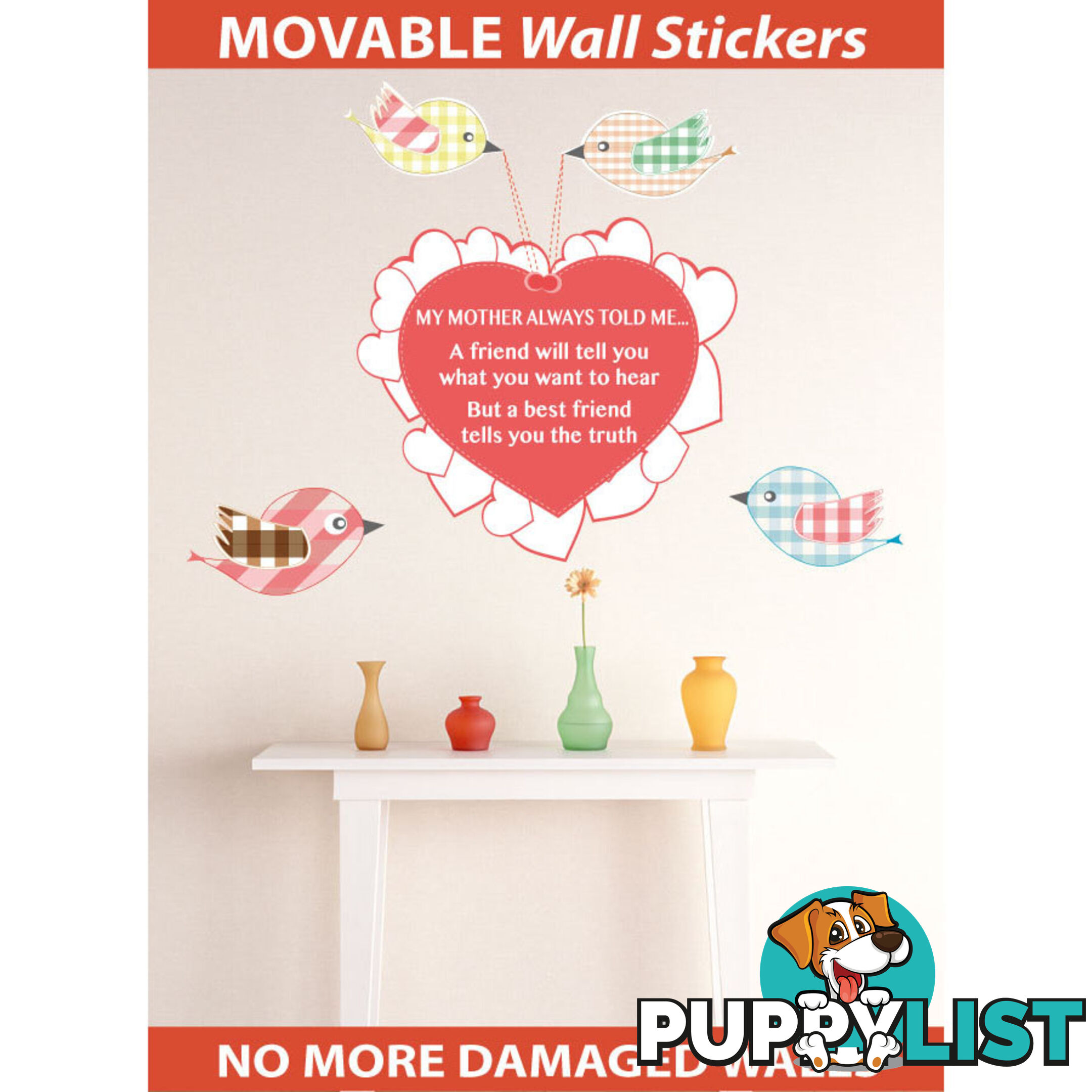 Extra Large Size My Mother Told Me Wall Sticker Quotes - Totally Movable