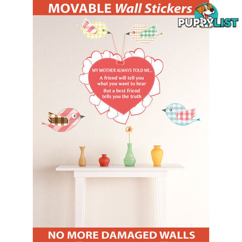 Extra Large Size My Mother Told Me Wall Sticker Quotes - Totally Movable