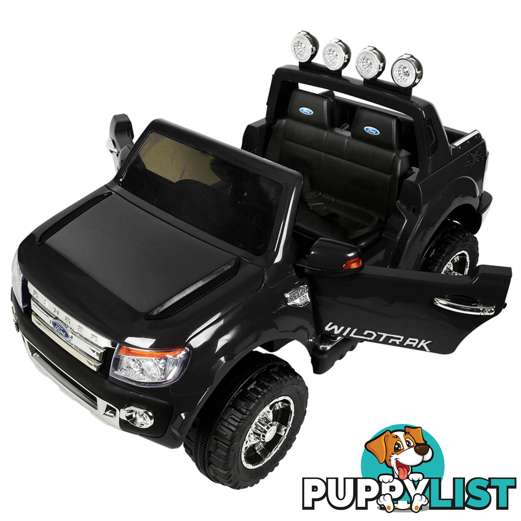 Ford Ranger Kids Ride On Car Licensed Remote Control Children Toy Truck Black