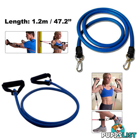 13PCS Heavy Resistance Band Yoga Tension Rope Fitness Stretch Door Loop Gym Abs