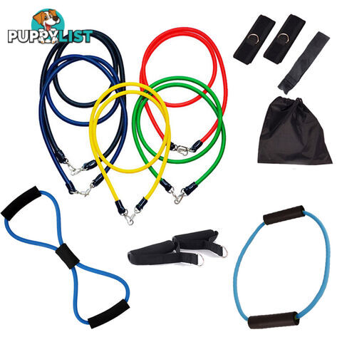 13PCS Heavy Resistance Band Yoga Tension Rope Fitness Stretch Door Loop Gym Abs