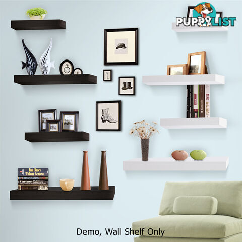 White 3 pcs Wall Floating Shelf Set Bookshelf Display