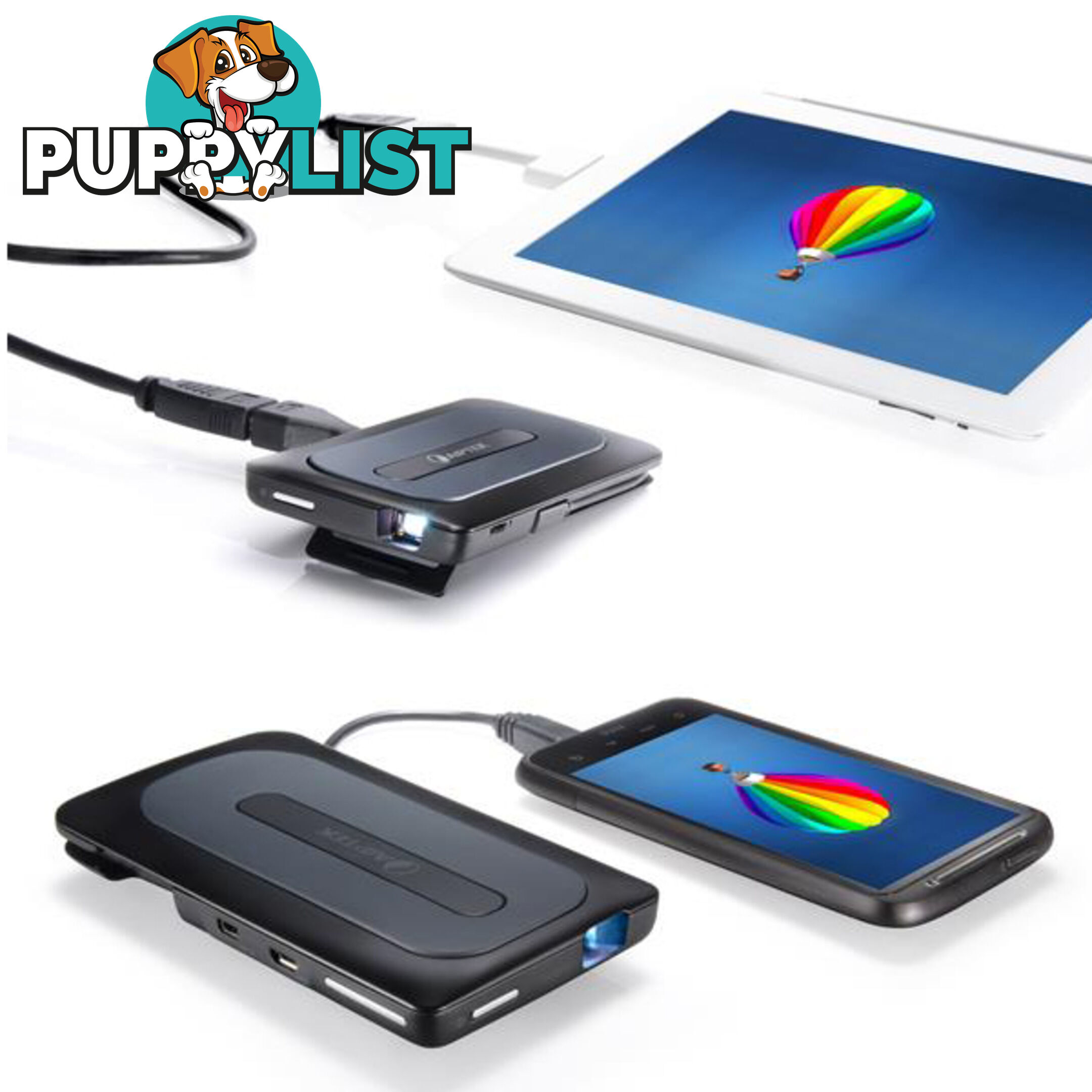 Aiptek A50P Mobile Cinema 60in Extended Android Phone Screen Power Bank