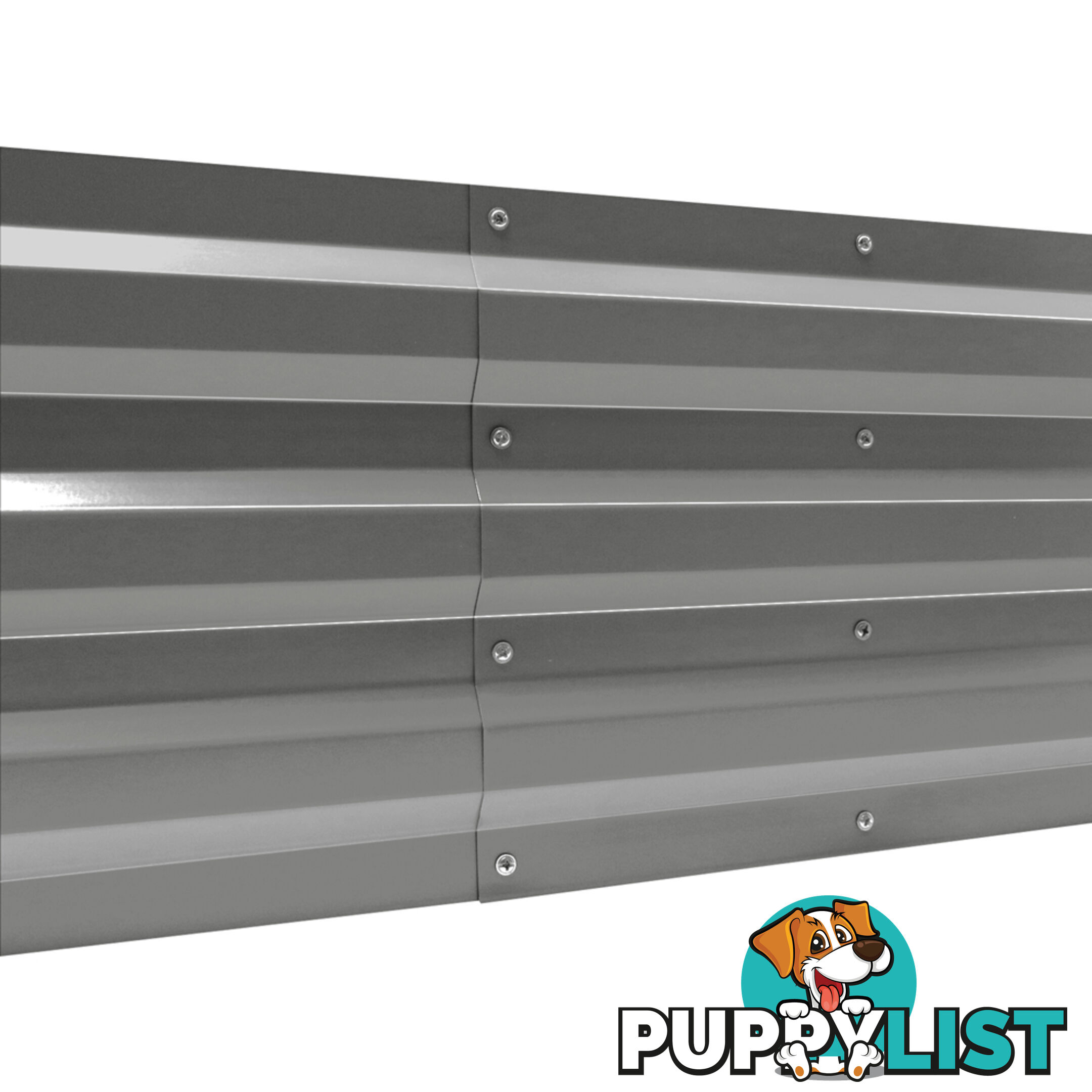 Galvanised Raised Garden Bed 180 x 90cm Aluminium Grey