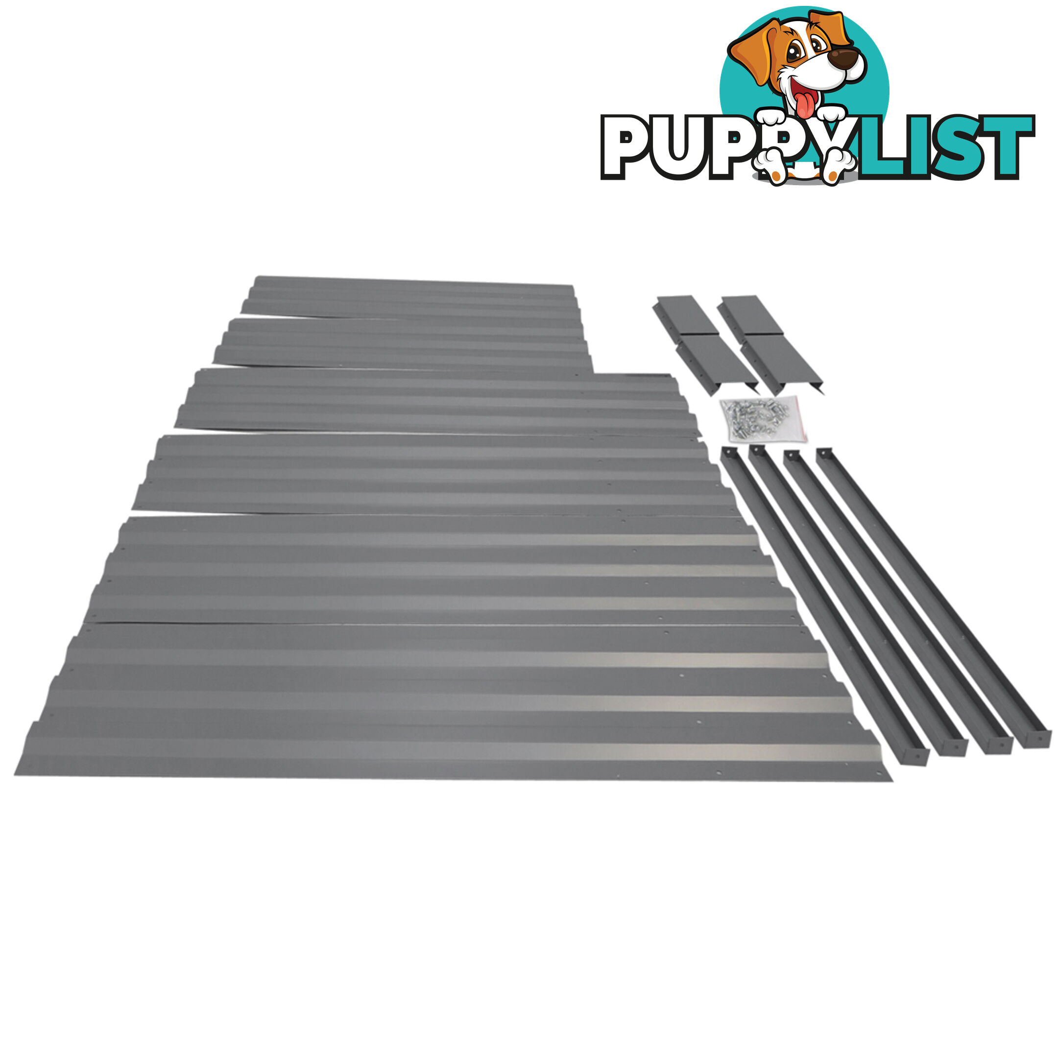 Galvanised Raised Garden Bed 180 x 90cm Aluminium Grey