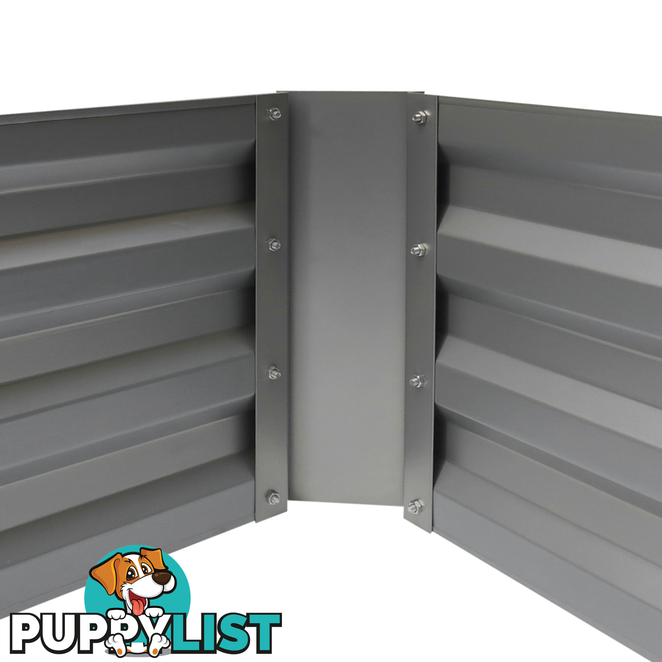 Galvanised Raised Garden Bed 180 x 90cm Aluminium Grey