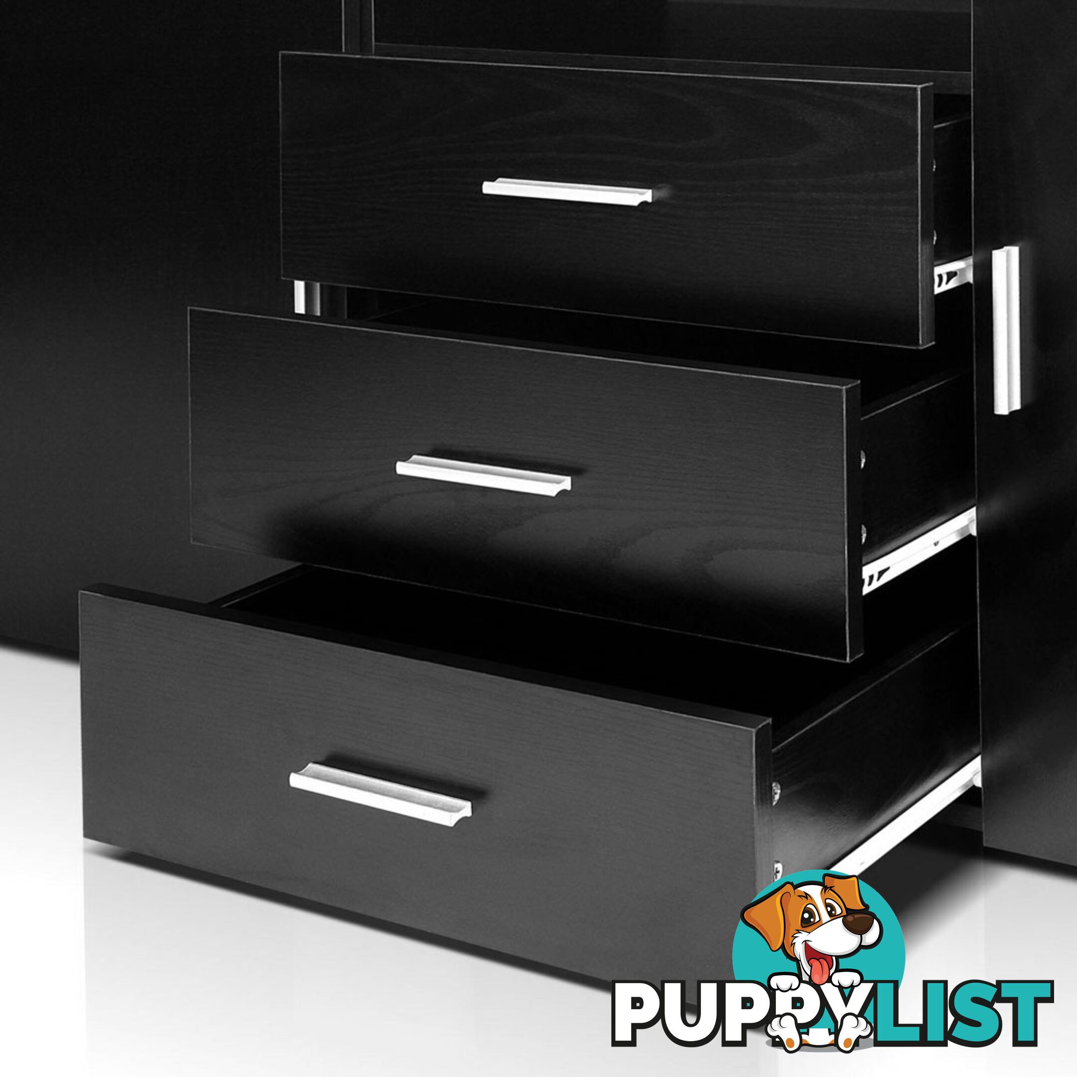 Buffet Sideboard Cabinet - Black