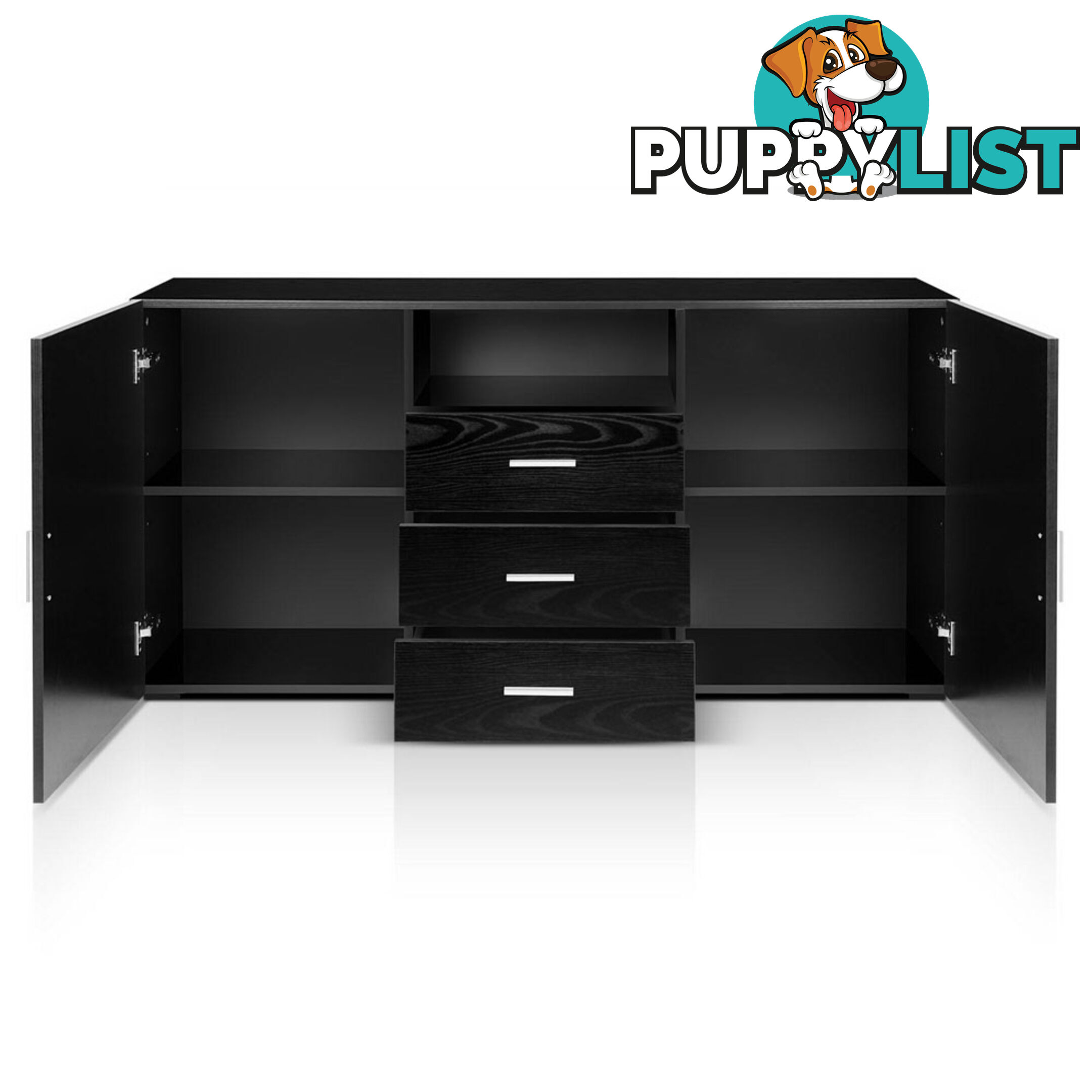 Buffet Sideboard Cabinet - Black