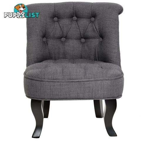 Lorraine Chair French Provincial Kid Fabric Sofa Misty Grey