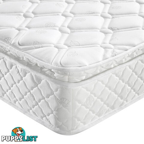 Medium Firm 24cm Mattress Pillow Top High Density Foam Pocket Spring Bed Queen