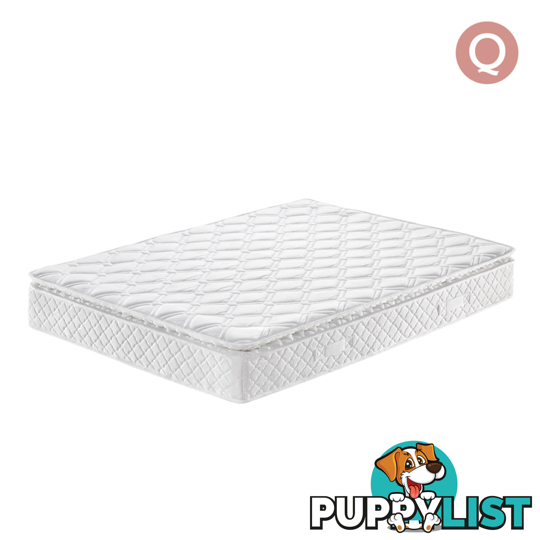 Medium Firm 24cm Mattress Pillow Top High Density Foam Pocket Spring Bed Queen