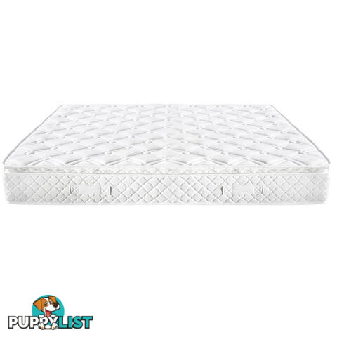 Medium Firm 24cm Mattress Pillow Top High Density Foam Pocket Spring Bed Queen