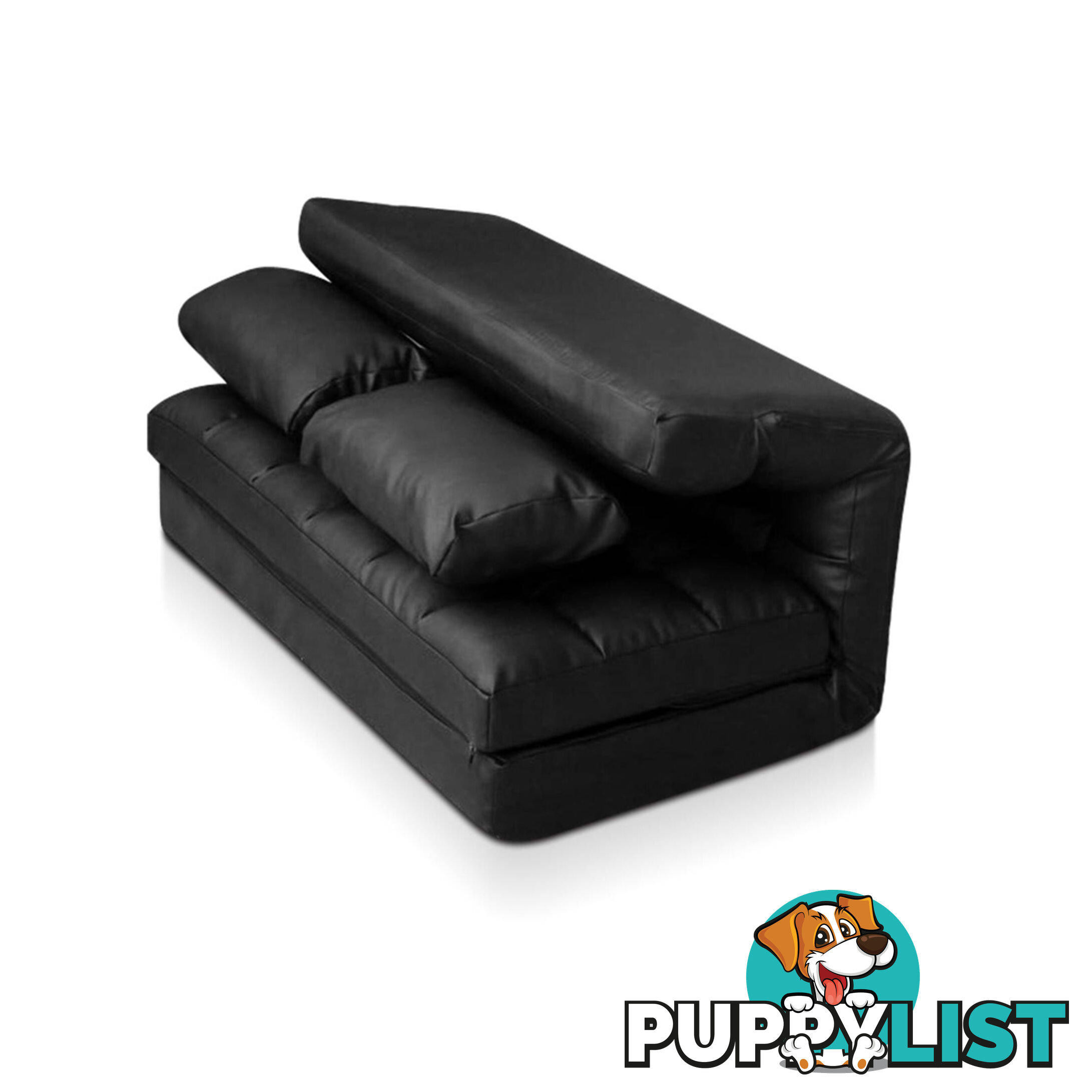 Double Size Adjustable Lounge Sofa - 10 positions PU Leather